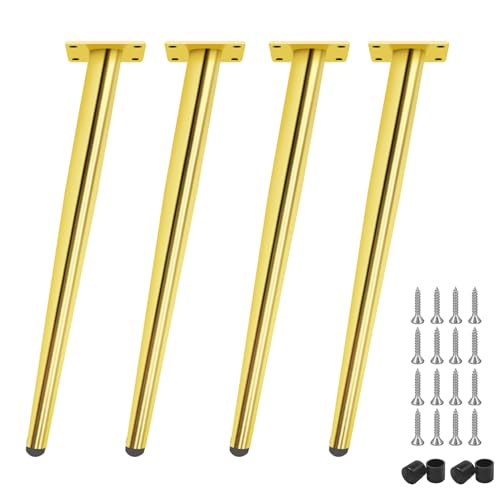Verstellbare Möbelbeine, 4er-Pack, goldene Kegelfüße für Sofa, Tisch, Schrank, Stuhl, Bett, Ersatz-Schrägbeine mit Schrauben, 70 cm Höhe, Perfect Home Dr Verstellbare Möbelbeine, 4er-Pack, goldene Kegelfüße für Sofa, Tisch, Schrank, Stuhl, Bett, Ersatz-Schrägbeine mit Schrauben, 70 cm Höhe, Perfect Home Dr von SXNFSX