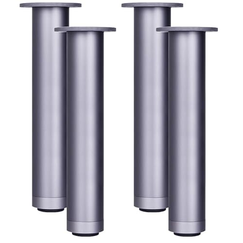 Verstellbare runde Tischbeine, Aluminiumlegierung, gebürstetes Finish, Höhe: 8–30 cm, Möbelfüße für Konsolentisch, 4er-Set mit Schrauben im Lieferumfang enthalten, 25 cm/9,8 Zoll, robust und langlebi Verstellbare runde Tischbeine, Aluminiumlegierung, gebürstetes Finish, Höhe: 8–30 cm, Möbelfüße für Konsolentisch, 4er-Set mit Schrauben im Lieferumfang enthalten, 25 cm/9,8 Zoll, robust und langlebi von SXNFSX
