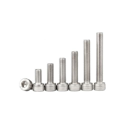 100 STÜCKE M1.4 M1.6 M2 M2.5 M3 M4 Sechskantschrauben mit Innensechskant, Innensechskantschraube, metrische Schrauben, DIN912, Edelstahl 304 A2(M1.6,8mm) von SXPXP