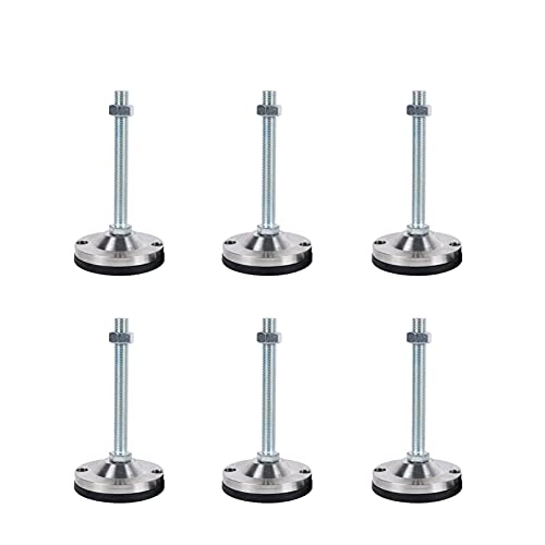 6 Stück Nivellierer für Möbel, verstellbare und drehbare Möbelbeine, Metall-Nivellierfüße, höhenverstellbare Füße für Tische, Stühle, Schränke, Sofas, Regale. (D100*20*10 von SXPXP