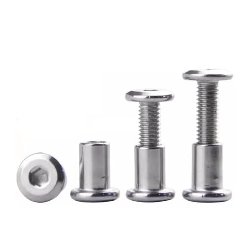 SXPXP M8 M10 Innensechskant Flachkopf Kantenfase Verriegelungssplint Schrauben Muttern Set Möbelverbindungsbolzen 304 Edelstahl SXPXP M8 M10 Innensechskant Flachkopf Kantenfase Verriegelungssplint Schrauben Muttern Set Möbelverbindungsbolzen 304 Edelstahl von SXPXP