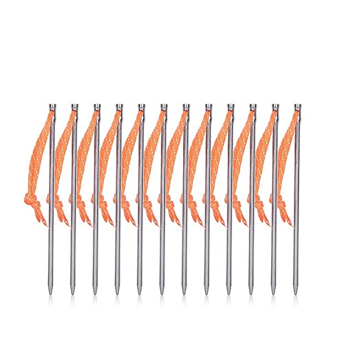SXPXP Zeltstangen, Zeltheringe, Zeltnägel, strapazierfähig, für Outdoor-Picknickzelt, 4 – 8 – 12 Stück/Packung (12 Stück) von SXPXP