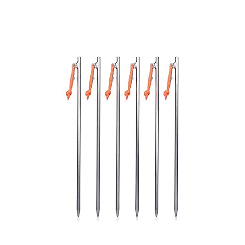 Zeltheringe, Zeltheringe, Camping-Zelt-Nägel, robuste Bodenstifte, Zeltzubehör für harten Boden, 4/6 Stück (35 l, 6 Stück, 35 cm) von SXPXP