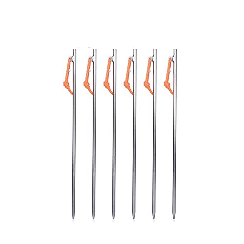 Zeltheringe, Zeltheringe, Camping-Zelt-Nägel, robuste Bodenstifte, Zeltzubehör für harten Boden, 4/6 Stück (40 l, 6 Stück, 40 cm) von SXPXP