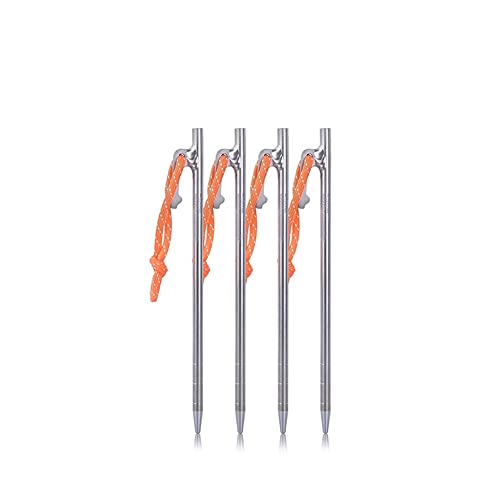 Zeltheringe, Zeltheringe, Camping-Zelt-Nägel, robuste Bodenstifte, Zeltzubehör für harten Boden, 4/6 Stück (S, 4 Stück, 20 cm) von SXPXP
