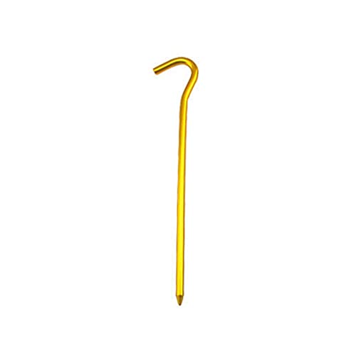 Zeltstangen Zeltheringe 18cm Zeltheringe Aluminium Zelthering, Zeltzubehör/Pitching Campingzelt für Camping, Wandern, Backpacken(Gold,12Pcs) von SXPXP