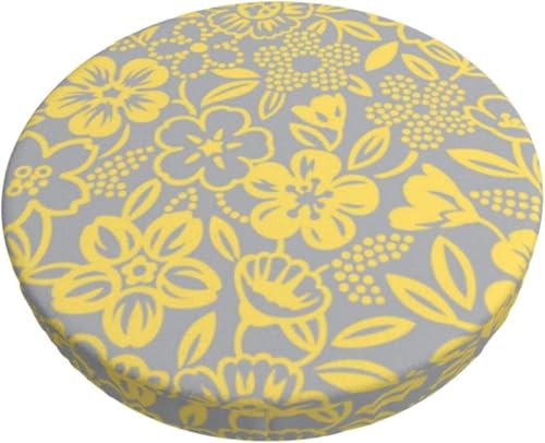 SXQCKJ Boho Samt Sitzkissenbezug für Runde Barhocker, Sitzkissenbezug mit Elastischem Rand und Aquarellblumenmotiv, Waschbarer, Weicher Hockerbezug(Retro 4,14 inch) von SXQCKJ