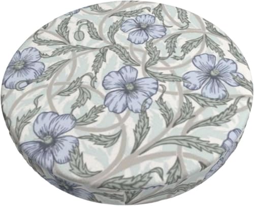 SXQCKJ Boho Samt Sitzkissenbezug für Runde Barhocker, Sitzkissenbezug mit Elastischem Rand und Aquarellblumenmotiv, Waschbarer, Weicher Hockerbezug(Retro 6,12 inch) von SXQCKJ