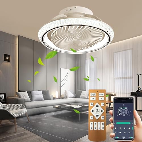 SXQYSM 360° Drehbar Deckenventilator mit Beleuchtung, Deckenleuchte Ventilator, Deckenlampe mit Ventilator, Timer Leise Ventilator Lampe mit Fernbedienung, 72W (Goldschwarz) von SXQYSM