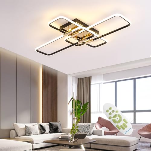 SXQYSM Led Dimmbar-Deckenlampe Wohnzimmer Lampe Decke Led-Deckenleuchte, Wohnzimmerlampe Mit Fernbedienung - FüR Schlafzimmer Esszimmer KüChe Kinderzimmer von SXQYSM