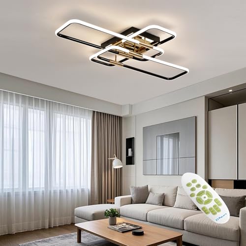 SXQYSM Led Dimmbar-Deckenlampe Wohnzimmer Lampe Decke Led-Deckenleuchte Wohnzimmerlampe Mit Fernbedienung - FüR Schlafzimmer Esszimmer KüChe Kinderzimmer von SXQYSM