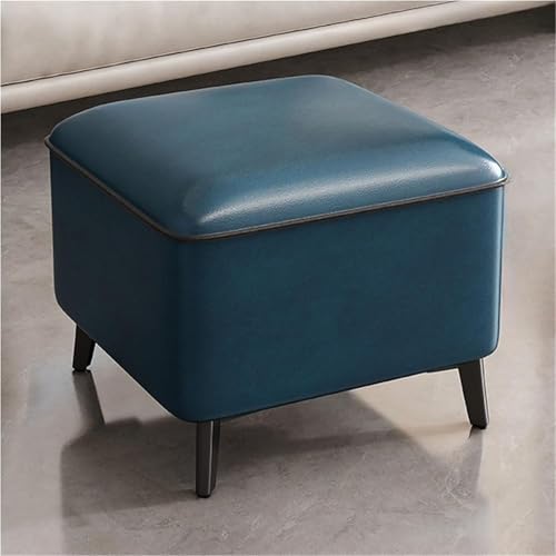 SXRLOZ Kleiner Fußhocker, osmanische Polster, niedrige sitzbänke, Neue Schuhe, Sofas und fußbänke für Wohnzimmer Eingang(Blue) von SXRLOZ