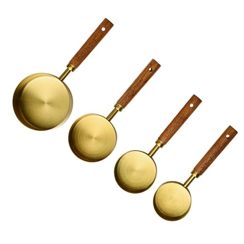 4 Stück Professionelle Messlöffel mit Holzgriff Küchenwerkzeug Kochen Messbecher Pulerlöffel Edelstahl Löffel 4 Stück Professionelle Messlöffel mit Holzgriff Küchenwerkzeug Kochen Messbecher Pulerlöffel Edelstahl Löffel von SXRQ