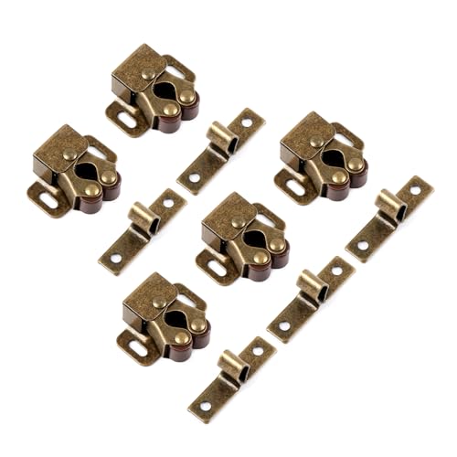 5 Stück Doppelrollentürschnäpper Schranktürschnäpper mit Schrauben Doppelrolle Schrankschnäpper Montageloch Durchmesser 5 Stück Doppelrollentürschnäpper Schranktürschnäpper mit Schrauben Doppelrolle Schrankschnäpper Montageloch Durchmesser von SXRQ