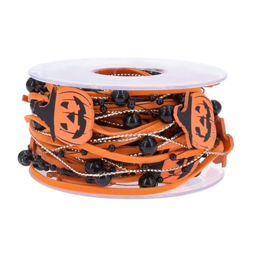 5 m langes Halloween-Band, Geschenkverpackung, Basteln, Dekoration für Kranz, Zuhause, Party, Band für Party 5 m langes Halloween-Band, Geschenkverpackung, Basteln, Dekoration für Kranz, Zuhause, Party, Band für Party von SXRQ