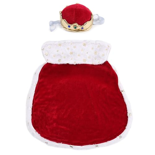 Atmungsaktives königliches Hundekostüm-Set mit Kronenhut, bequemes Haustier-Outfit für Halloween-Partys und Indoor/Outdoor, Cosplay-Kostüm für Hunde Atmungsaktives königliches Hundekostüm-Set mit Kronenhut, bequemes Haustier-Outfit für Halloween-Partys und Indoor/Outdoor, Cosplay-Kostüm für Hunde von SXRQ