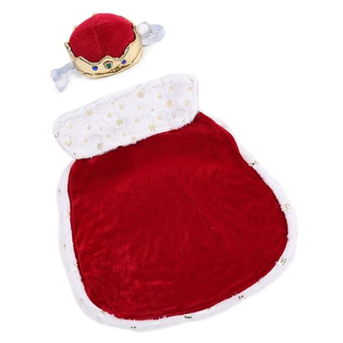 Atmungsaktives königliches Hundekostüm-Set mit Kronenhut, bequemes Haustier-Outfit für Halloween-Partys und Indoor/Outdoor, Cosplay-Kostüm für Hunde Atmungsaktives königliches Hundekostüm-Set mit Kronenhut, bequemes Haustier-Outfit für Halloween-Partys und Indoor/Outdoor, Cosplay-Kostüm für Hunde von SXRQ