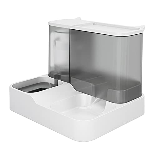 Automatischer Futterspender für Haustiere + Tränke, Futterbehälter, Napf gegen Auslaufen, 2-in-1, Haustiergeschirr, Hunde-Wasser-Futterspender, Hundenapf von SXRQ