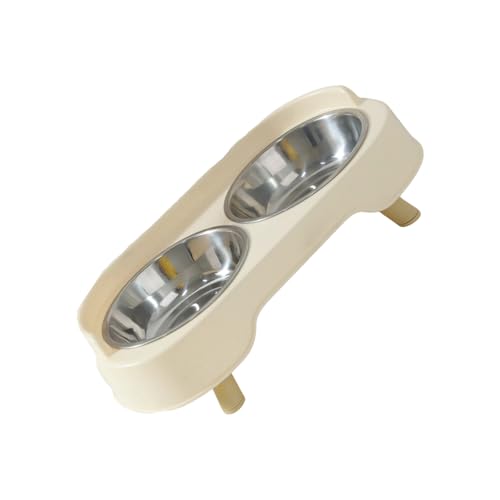 Doppelter Futternapf aus Edelstahl, Sofa-Design, große Kapazität, Futter-/Wassernapf für Katzen und Hunde, dekorativer Futternapf für Haustiere von SXRQ