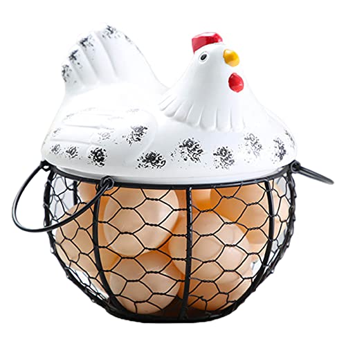 Eierhalter Eisen Huhn Form Keramik Henne Ornament Obst Aufbewahrungskorb Geeignet für Aufbewahrung von Früchten Eiern Obst Aufbewahrungskörbe für Küche Eierhalter Eisen Huhn Form Keramik Henne Ornament Obst Aufbewahrungskorb Geeignet für Aufbewahrung von Früchten Eiern Obst Aufbewahrungskörbe für Küche von SXRQ