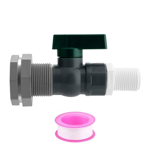 Einfach zu installierendes Regentonnen-Zapfhahn-Set inklusive PVC-Armaturen, passend für die Umwandlung von Trommeln in Wasserspeicherbehälter, PVC-Wasserzapfen-Adapter von SXRQ