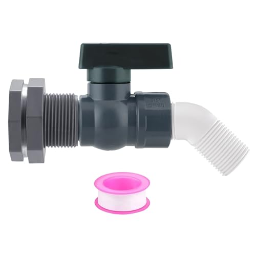 Einfach zu installierendes Regentonnen-Zapfhahn-Set inklusive PVC-Armaturen, passend für die Umwandlung von Trommeln in Wasserspeicherbehälter, PVC-Wasserzapfen-Adapter von SXRQ