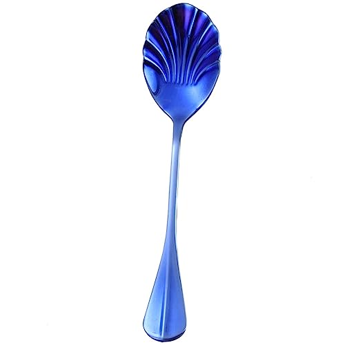 Eleganter Edelstahllöffel in Muschelform mit verlängertem Griff für Desserts, Eis, Geschirr, Rührlöffel, modischer langer Griff von SXRQ
