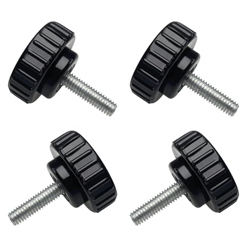 Ergonomische Rändelschraube, Industrieschrauben, Ersatz-Rundkopfgriff, Handschraube, dauerhafter gerändelter Griff, 6 mm, 4 Stück von SXRQ