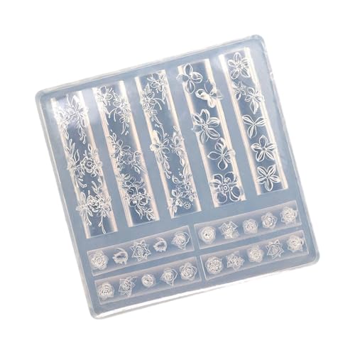 Flexibles Silikon für Nagelkunst mit Schmetterlings- und Blumen-Designs, Zubehör für praktische geprägte Muster, Silikon-Dekoration Flexibles Silikon für Nagelkunst mit Schmetterlings- und Blumen-Designs, Zubehör für praktische geprägte Muster, Silikon-Dekoration von SXRQ