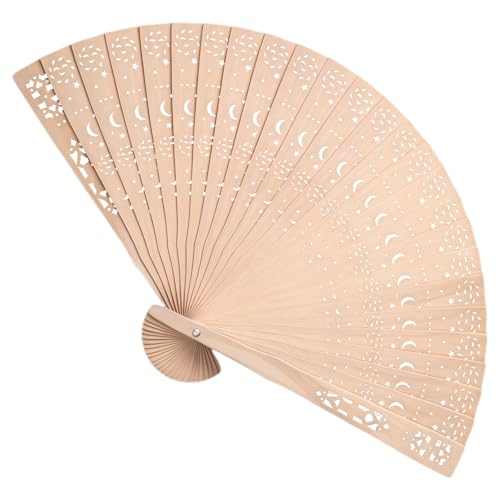 Handventilator aus Holz, Vintage-Stil, dekorativ, für Hochzeit, Braut, Dusche, Geburtstag, Party, Geschenk, zusammenklappbar, Holz Handventilator aus Holz, Vintage-Stil, dekorativ, für Hochzeit, Braut, Dusche, Geburtstag, Party, Geschenk, zusammenklappbar, Holz von SXRQ