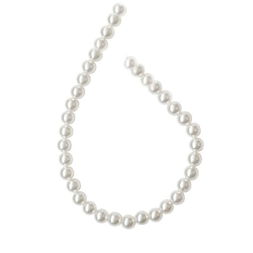 Kunstharz-Perlen, weiße Harzimitation, mit Loch, für Kinder, Kunsthandwerksprojekt, Schmuckherstellung, Loch Kunstharz-Perlen, weiße Harzimitation, mit Loch, für Kinder, Kunsthandwerksprojekt, Schmuckherstellung, Loch von SXRQ