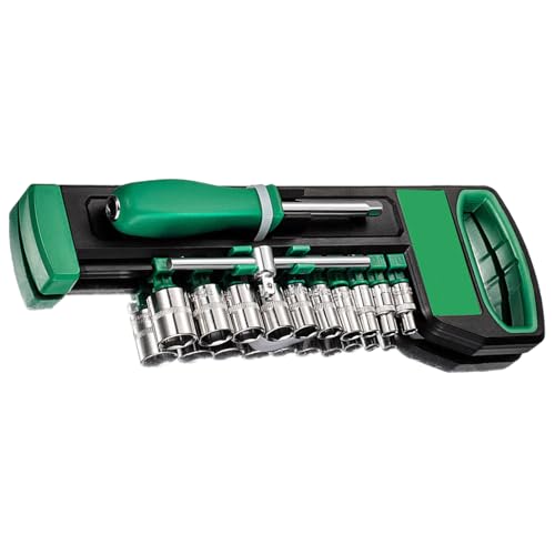 Robustes, korrosionsbeständiges 1/4-Zoll-Ratschenschlüssel-Set, komplettes Werkzeug-Set, leichtes Design für Reparaturen vor Ort, tragbarer Multifunktionsschlüssel-Werkzeugsatz Robustes, korrosionsbeständiges 1/4-Zoll-Ratschenschlüssel-Set, komplettes Werkzeug-Set, leichtes Design für Reparaturen vor Ort, tragbarer Multifunktionsschlüssel-Werkzeugsatz von SXRQ