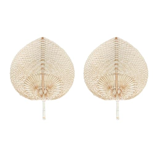 SXRQ 2 elegante Rattan-Hochzeitsfächer, Handheld-Zubehör für Zeremonien, wiederverwendbar, Outdoor-Event-Dekoration, Hochzeits-Handfächer SXRQ 2 elegante Rattan-Hochzeitsfächer, Handheld-Zubehör für Zeremonien, wiederverwendbar, Outdoor-Event-Dekoration, Hochzeits-Handfächer von SXRQ