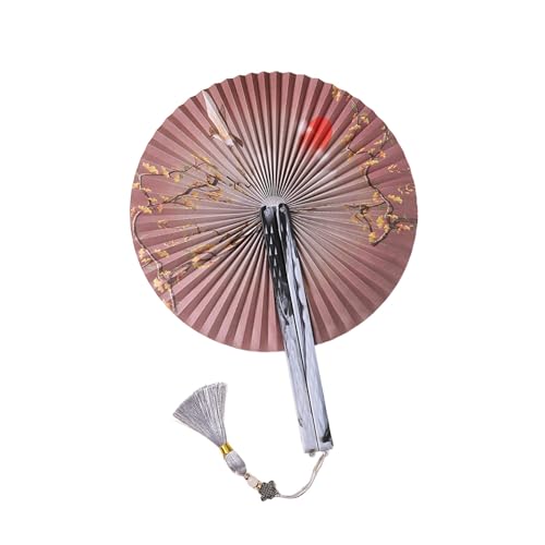 SXRQ Faltbarer Handventilator, runde Designs für Innen- und Außenbereich, Veranstaltungen, Reisen und Heimdekoration, Kunststoff + Papierkühlung von SXRQ