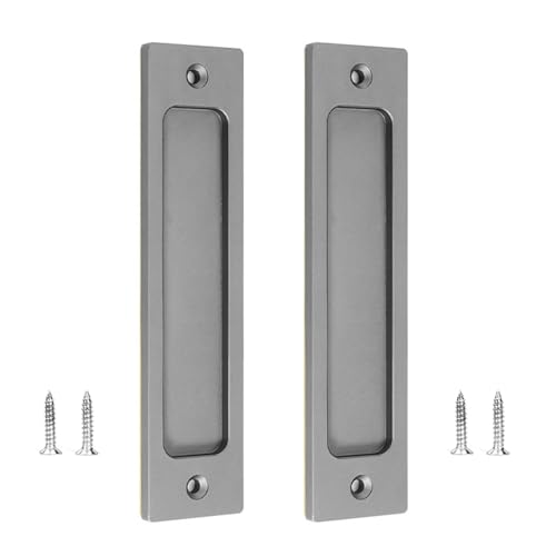 SXRQ Flache Türgriffe aus Zincs-Legierung, ergonomischer Griff, einfache Installation für widerstandsfähige Knäufe, 2 Stück von SXRQ