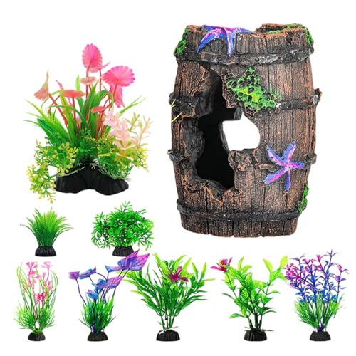 SXRQ Realistisches Korallen- und Pflanzen-Set, Unterwasserwelt, Dekoration, Aquarien, Ornamente für schöne Aquarien, Umgebung, realistische Aquarium-Dekoration von SXRQ