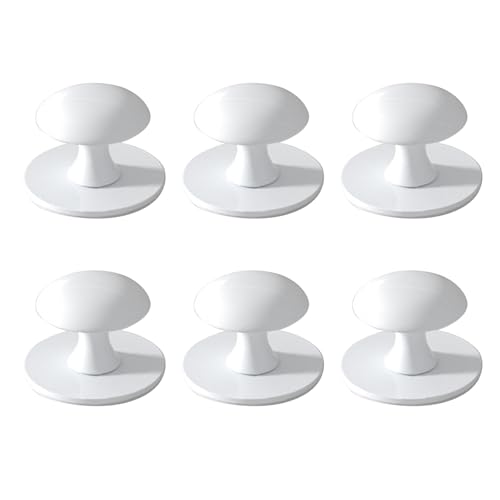 Selbstklebende Schrankknäufe, Stahl, kein Bohren, einfache Installation für Schubladen, Glastür, Badezimmerschränke, starke Klebeknöpfe, 6 Stück von SXRQ