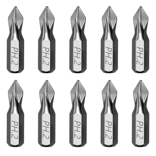 Set mit 10 hochpräzisen 25-mm-Bits für verschiedene Elektrowerkzeug-Heimwerker, mit rutschfestem, stoßfestem Bit-Set von SXRQ