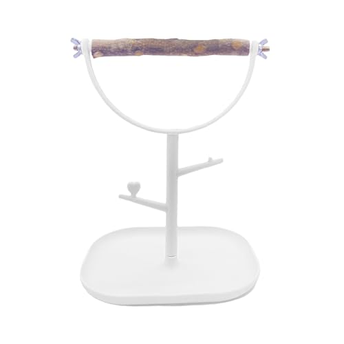 Vogel-Sitzstange mit abnehmbarem Tablett und Trainingsständer für Sittiche, Nymphensittiche, kleine bis große Vogel-Schreibtisch-Plattform, herausnehmbares Tablett von SXRQ