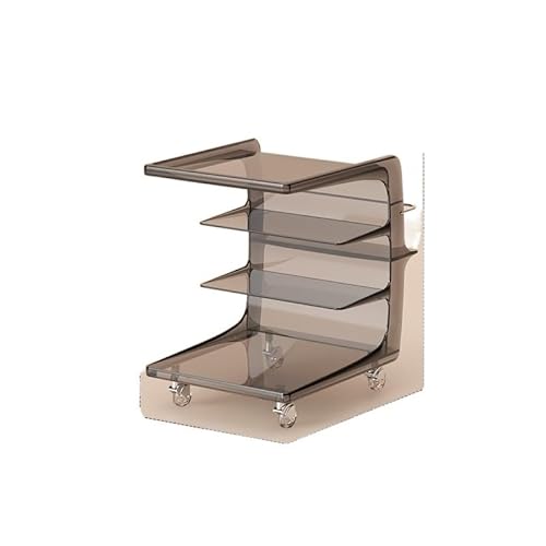 SXSCARKX Moderner Kleiner Couchtisch, Sofa-Teetisch, Abnehmbarer Acrylwagen-Nachttisch im cremefarbenen Wind, mittelalterlicher Tisch, für den Empfang im Wohnzimmer zu Hause von SXSCARKX