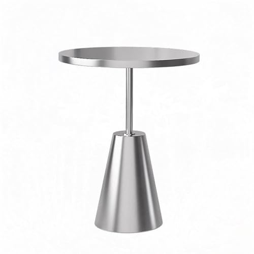 SXSCARKX Runder Beistelltisch, Sofa, Metallakzent, ideal für kleine Räume, Wohnzimmer und Schlafzimmer (Farbe: Originalfarbe, Größe 3 cm A) von SXSCARKX
