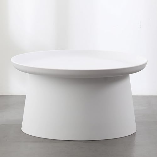 SXSCARKX Runder Beistelltisch, Sofa, Moderne Akzent-Seiten-/End-wasserdichte Struktur, für Couch, Wohnzimmer, Schlafzimmer (Farbe: Pink, Größe: L) von SXSCARKX