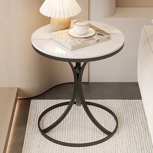 SXSCARKX Runder Couchtisch, moderner Tisch mit Stauraum, Seitenende für Wohnzimmer, stabil und einfach zu montieren, Schlafzimmer, Balkon SXSCARKX Runder Couchtisch, moderner Tisch mit Stauraum, Seitenende für Wohnzimmer, stabil und einfach zu montieren, Schlafzimmer, Balkon von SXSCARKX
