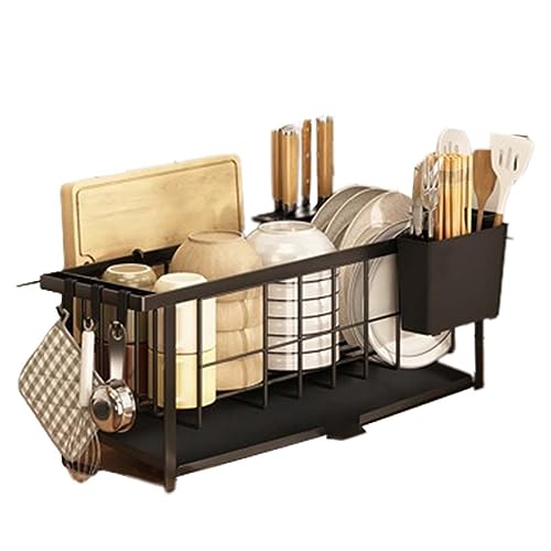 SXSLTSA Geschirrabtropfgestell mit Abtropfschale und Besteckhalter, platzsparendes Design für kleine Küchen, effiziente Lösung SXSLTSA Geschirrabtropfgestell mit Abtropfschale und Besteckhalter, platzsparendes Design für kleine Küchen, effiziente Lösung von SXSLTSA