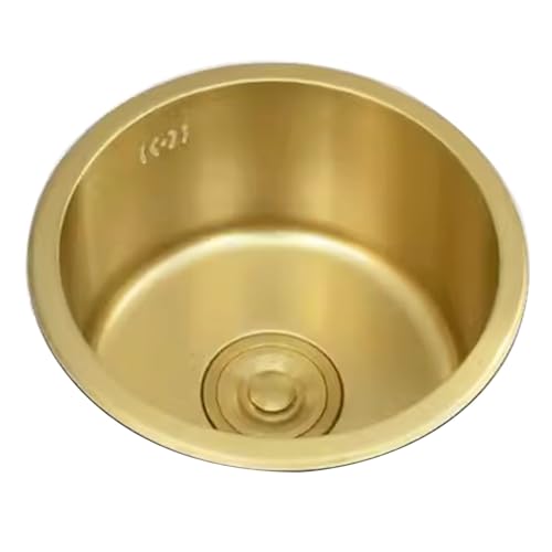 SXSLTSA Runde Küche, goldene Minibar aus Edelstahl, eingebaute Kaffeestube, kleine Wohnung (32 x 32 x 19 cm) von SXSLTSA