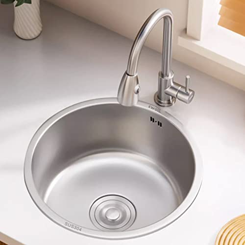 SXSLTSA Silberne runde Stange aus Edelstahl für kleine Speisekammerwohnungen mit ausziehbarem Wasserhahn (Größe: 28 cm) von SXSLTSA