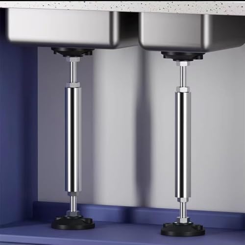 SXSLTSA Verstellbare Stützstangen aus Edelstahl für Schrank Reparatur, bohrfreie Teleskopbeine – langlebiges Möbelhalterungsset von SXSLTSA