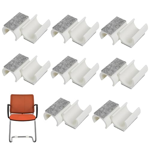 Stuhlgleiter Freischwinger, 16 Stück Klemmgleiter für Freischwinger Durchmesser 25MM Stuhl Kratzschutz Bodenschoner für Schwingestühle für Parkett Laminat Fliesen von SXTDKMJ