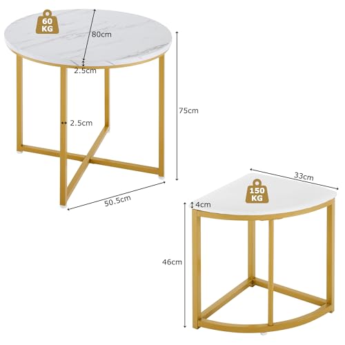 SXTXOZ Esszimmertisch-Set mit Vier Stühlen,Essgruppe mit MDF-Tischplatte und vergoldeten Eisenrahmen,Samtstuhl,Moderne Luxustische und-stühle,Weiß SXTXOZ Esszimmertisch-Set mit Vier Stühlen,Essgruppe mit MDF-Tischplatte und vergoldeten Eisenrahmen,Samtstuhl,Moderne Luxustische und-stühle,Weiß von SXTXOZ