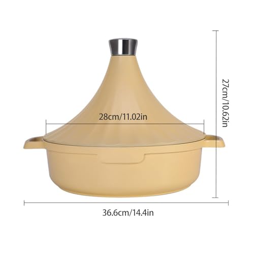 SXTYYH Aluminiumguss Großes Fassungsvermögen Tajine Topf Zum Kochen Traditionell Tagine Marokko for Gesunde Und Köstliche Mahlzeiten, Meeresfrüchte-Topf(Rot) von SXTYYH